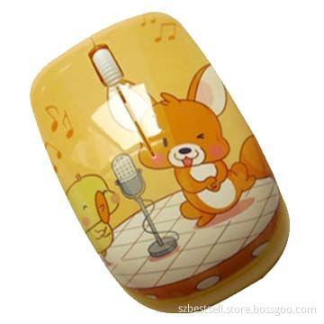 Wired optical mouse with USB receiver hidden